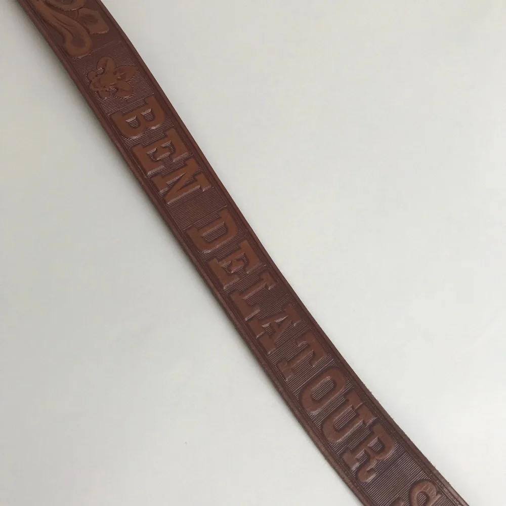 Vintage Tooled Ben Delatour Scout Ranch Belt 30